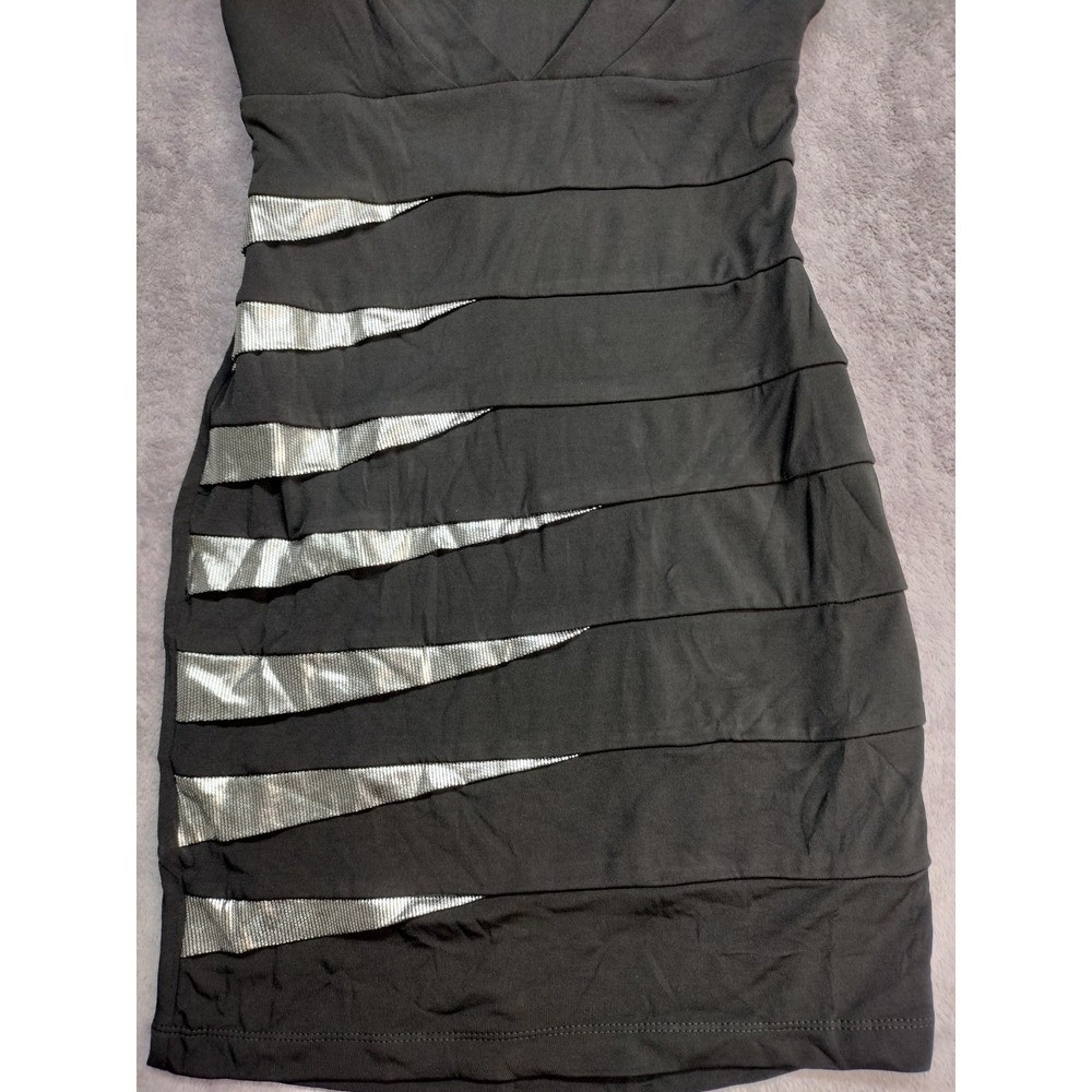 City Triangle Size M Black Dress bodycon stretch party dance formal shiny - Picture 13 of 15